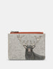 Stag Tweed & Leather Zip Top Purse