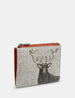 Stag Tweed & Leather Zip Top Purse