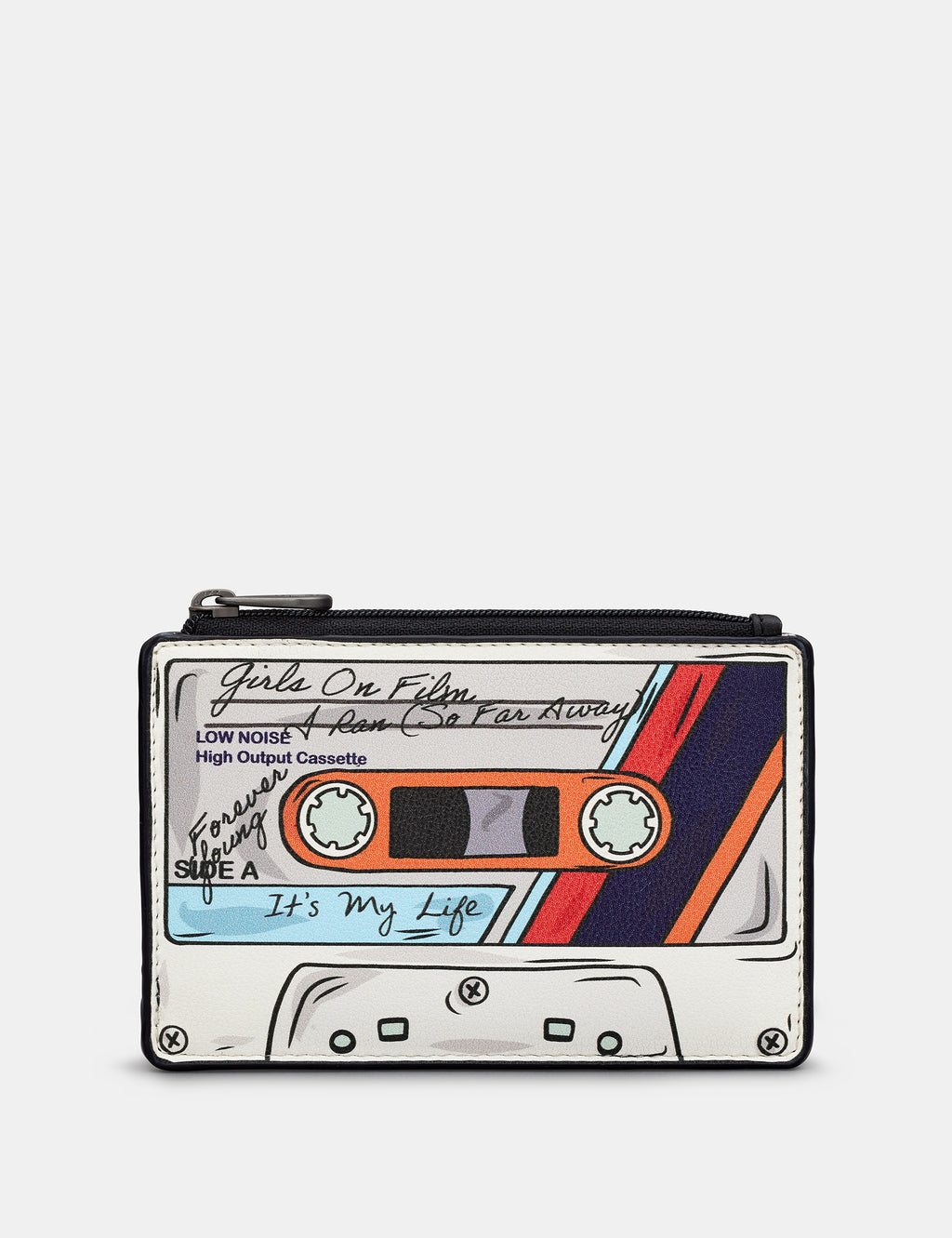 Back to the 80s Cassette Tape A Leather Zip Top Purse