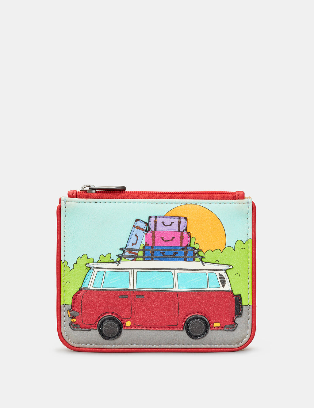 Leather Zip Top Camper Van Purse