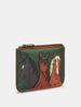 Leather Zip Top Herd Of Horses Purse