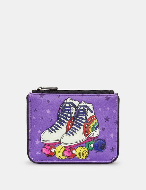 Leather Zip Top Roller Skates Purse