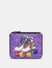 Leather Zip Top Roller Skates Purse