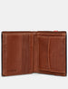 Two Fold Leather Wallet with Coin Pocket and Elastic