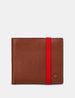 Two Fold East West Leather Wallet with Elastic