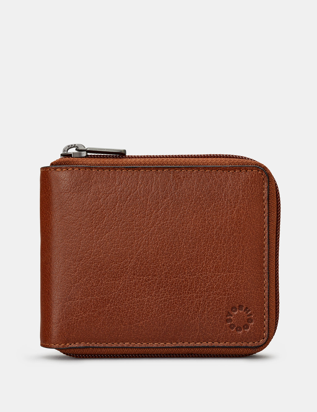 Zip Round Leather Wallet
