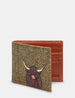 Highland Cow Tweed Leather Wallet