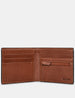 Two Fold Leather Wallet with Contrast Inner