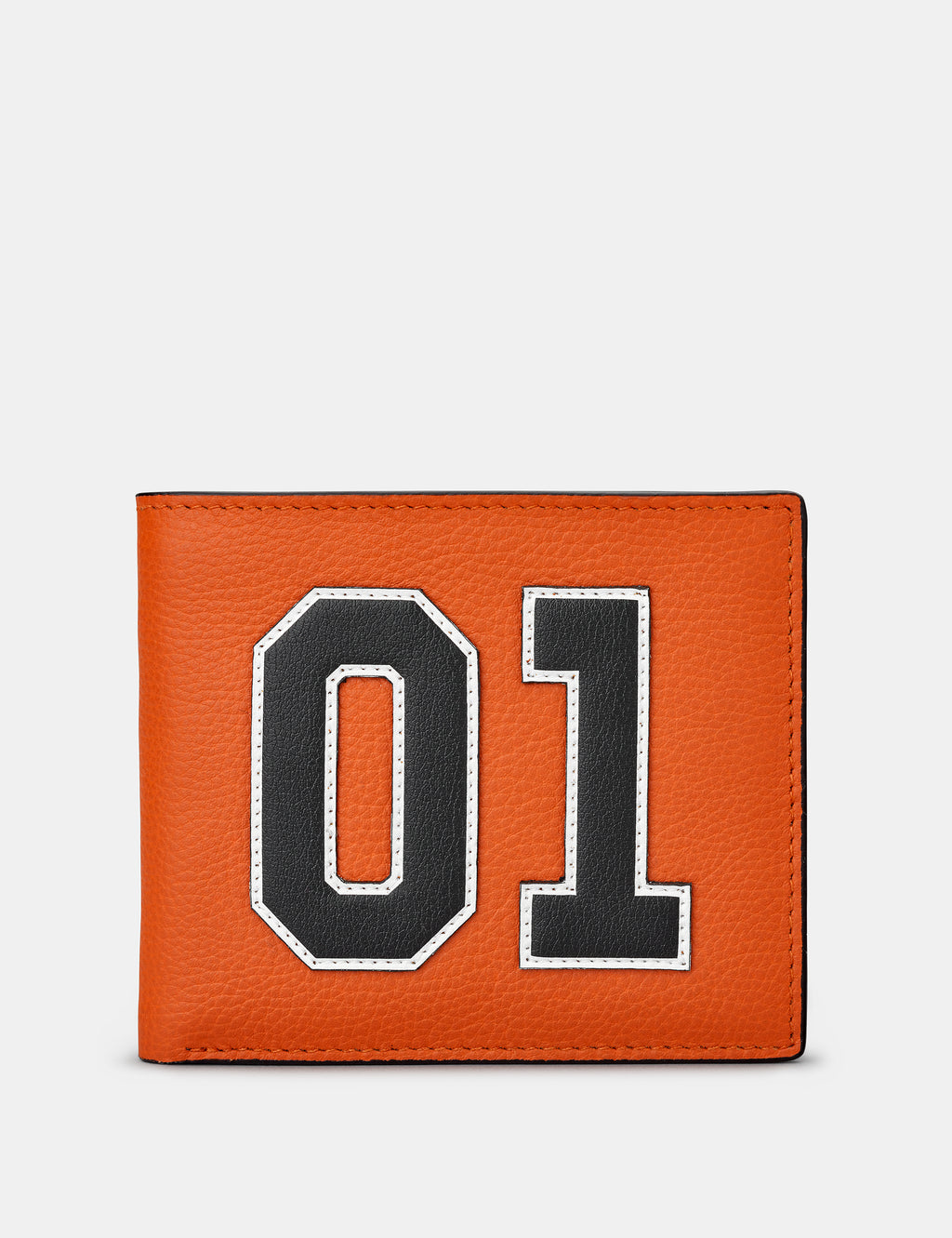 Car Livery No. 1 Orange and Black Leather Wallet