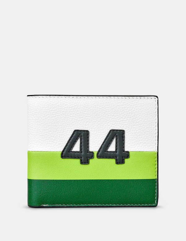 Car Livery No. 44 White, Green and Black Leather Wallet