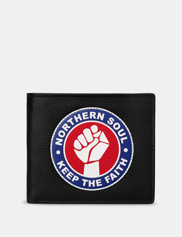 Northern Soul Black Leather Wallet