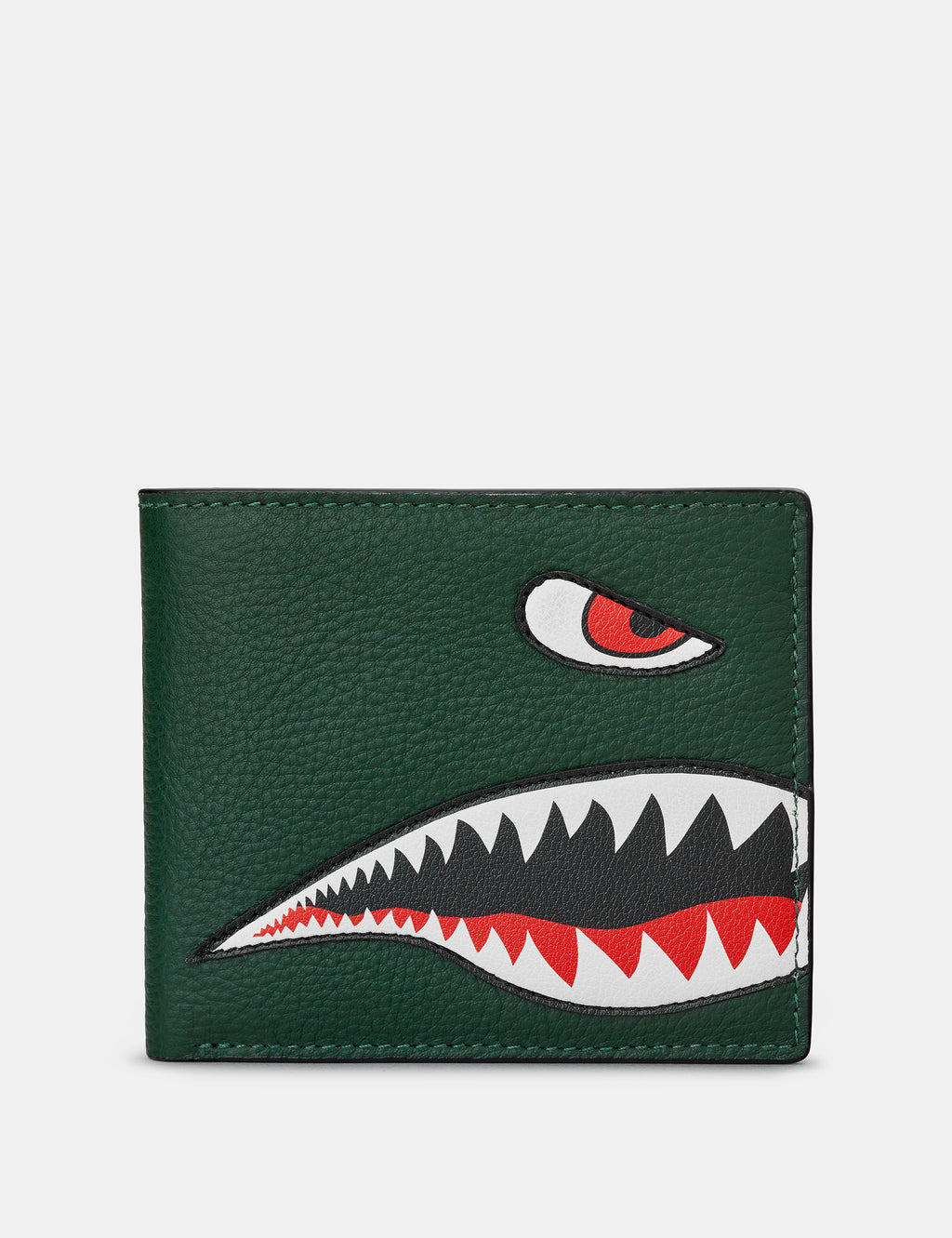 Nose Cone Green and Brown Leather Wallet