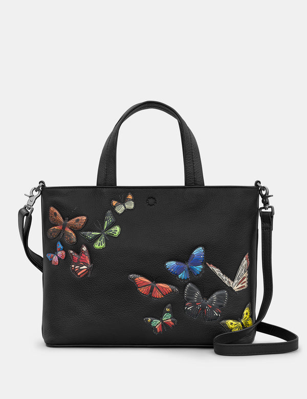 Amongst Butterflies Leather Grab Bag