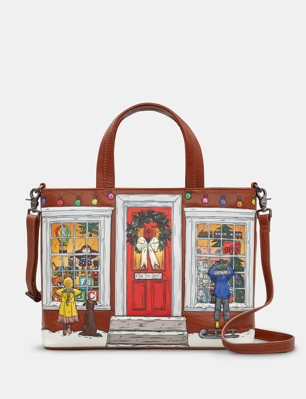 The Toy Shop Brown Leather Multiway Grab Bag