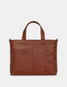 Midnight Cats Brown Leather Grab Bag