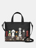 Bark to Bark Black Leather Grab Bag
