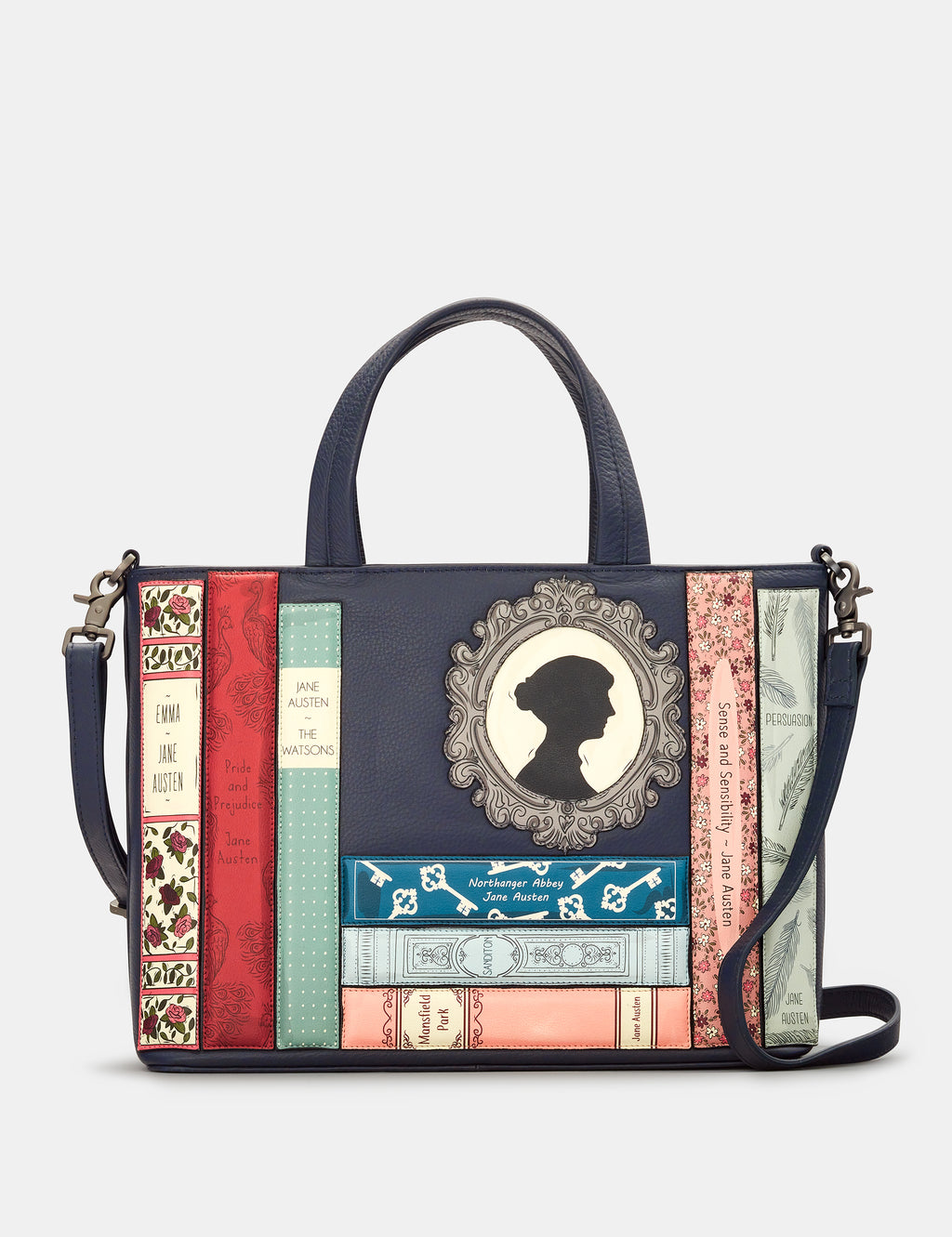 Jane Austen Bookworm Library Leather Grab Bag