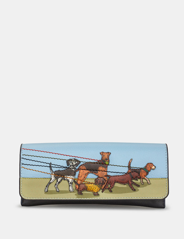 Dog Walk Leather Glasses Case