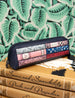 Jane Austen Bookworm Library Zip Top Leather Pouch Pencil Case