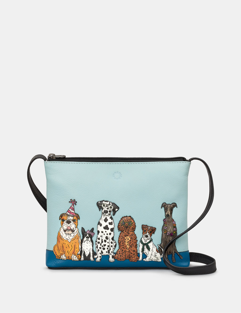 Party Dogs Leather Cross Body Bag