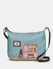 Piano Cats Black Leather Hobo Bag
