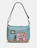Piano Cats Black Leather Hobo Bag
