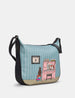 Piano Cats Black Leather Hobo Bag