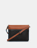 Rustic Colour Block Portland Flap Over Leather Bag