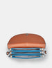 Rustic Colour Block Portland Flap Over Leather Bag