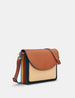 Rustic Colour Block Portland Flap Over Leather Bag