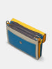 Coastal Colour Block Portland Flap Over Leather Bag