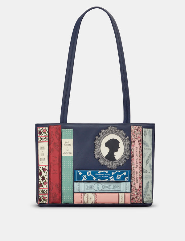 Jane Austen Bookworm Library Leather Shoulder Bag