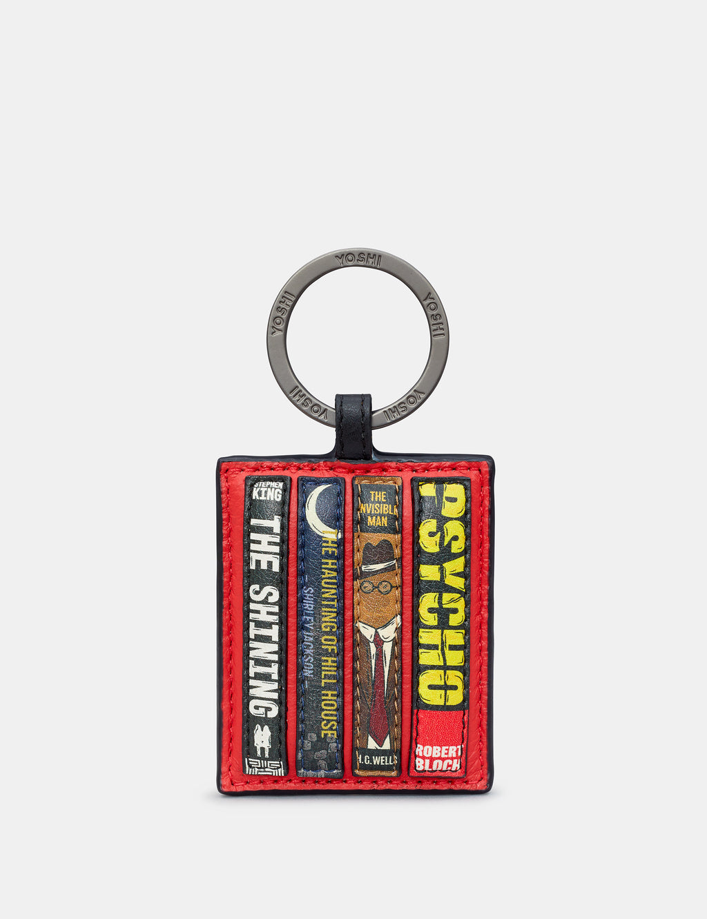 Horror Bookworm Library Leather Keyring