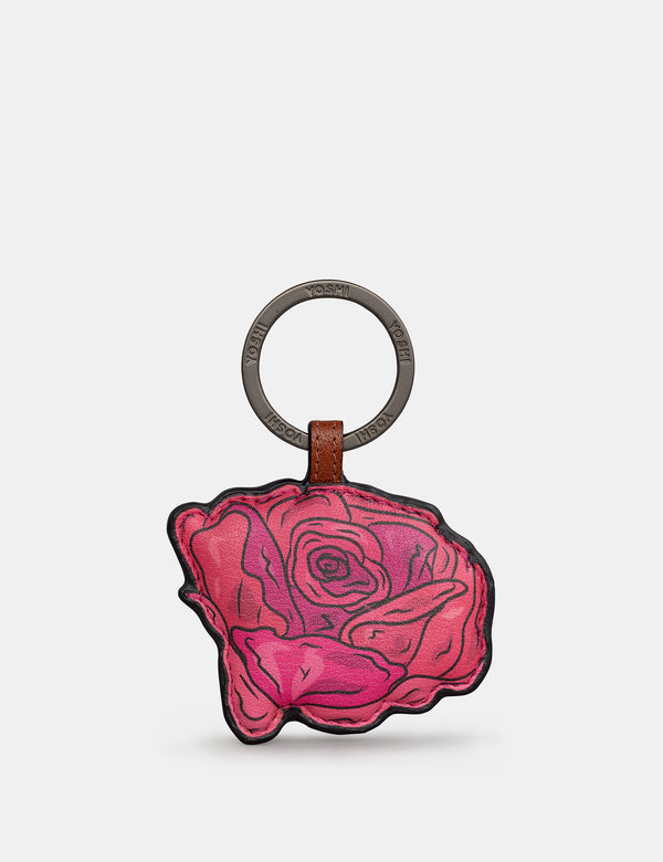 Shakespeare Bookworm Rose Leather Keyring