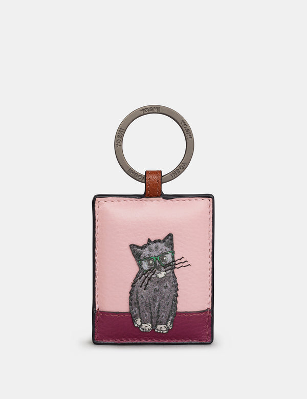 Party Cats - Maltese - Leather Keyring