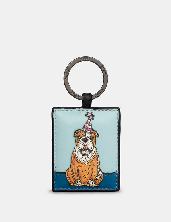 Party Dogs - Bulldog - Leather Keyring