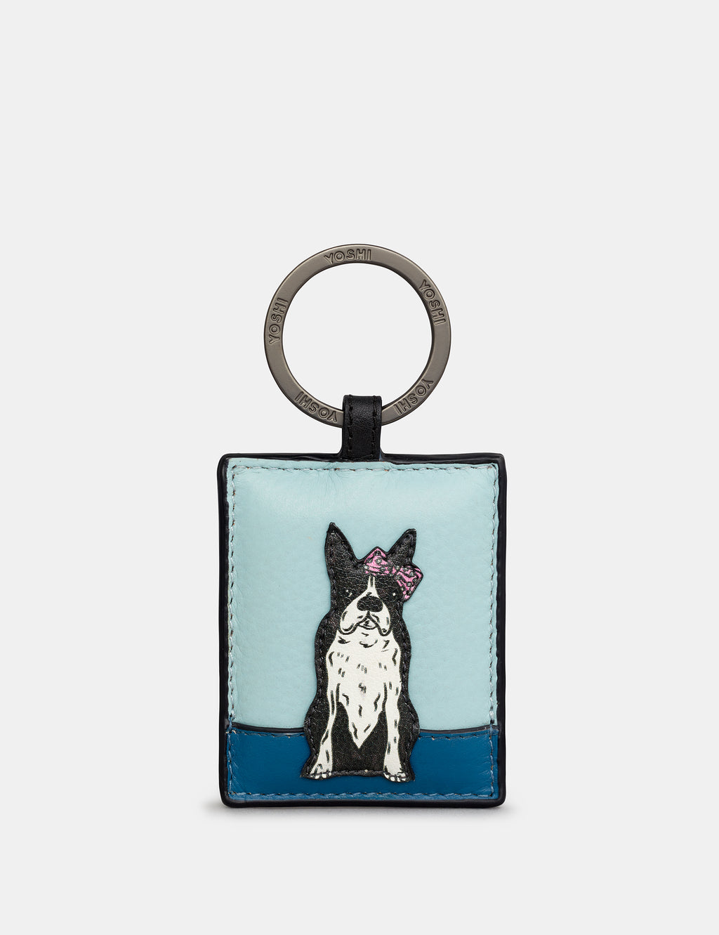 Party Dogs - Boston Terrier - Leather Keyring