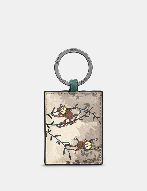 Leather Monkeying Around Keyring