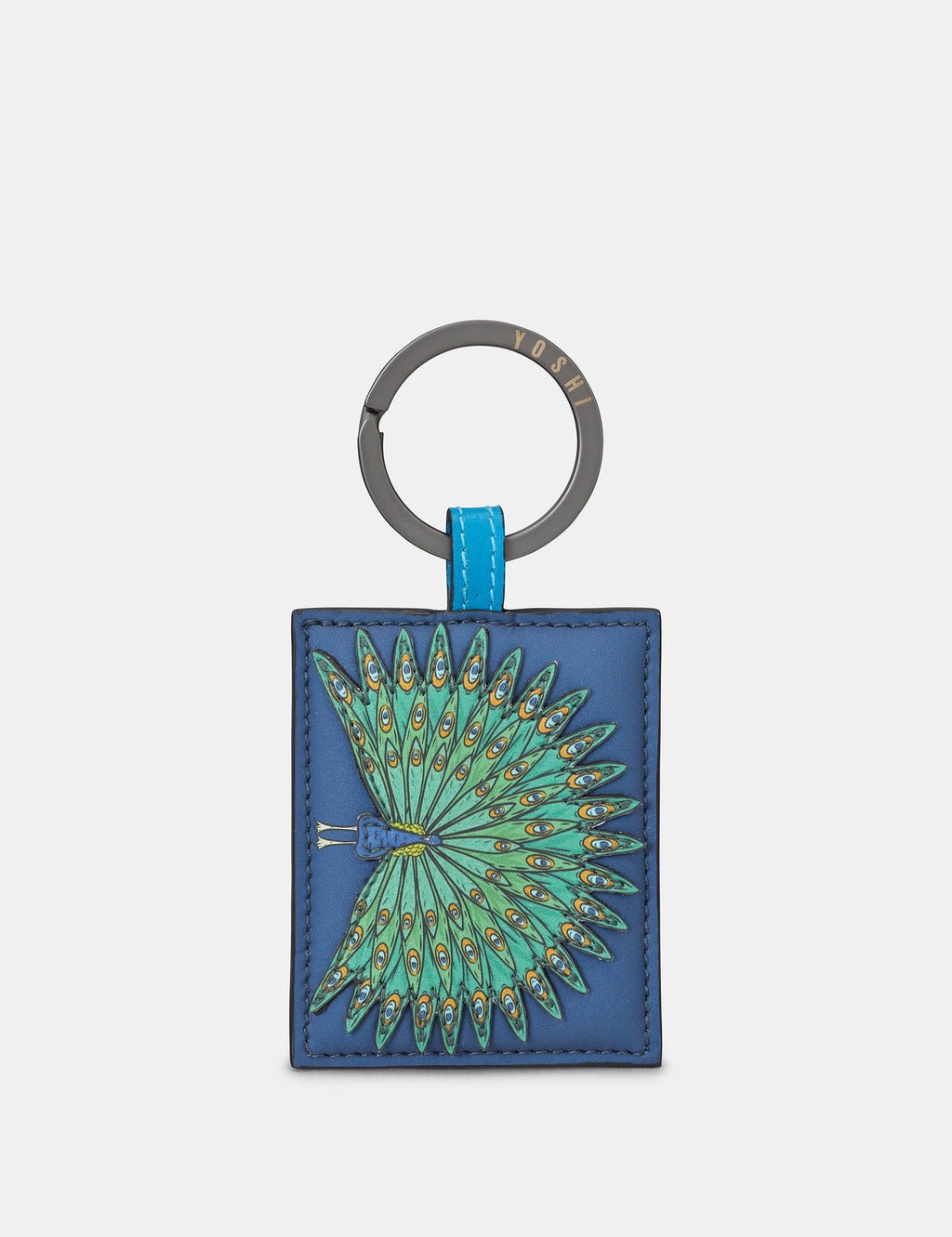 Leather Peacock Keyring
