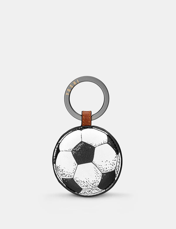 Football Brown Leather Keyring