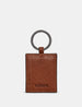 Highland Cow Tweed Leather Keyring