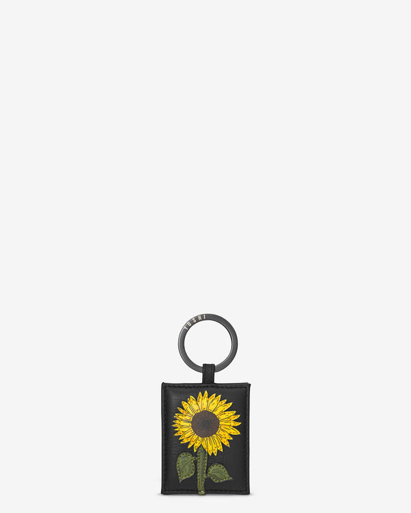 Sunflowers Leather Keyring