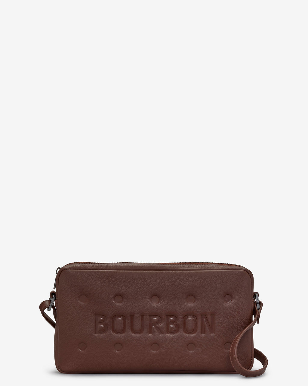 Bourbon Biscuit Leather Cross Body Bag